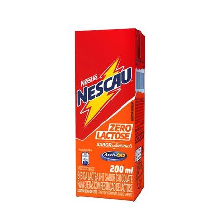 Bebida Láctea UHT Nescau Chocolate Zero Lactose Caixa 200ml