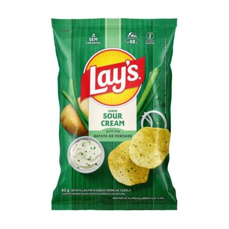LAYS SOUR CREAM 62G