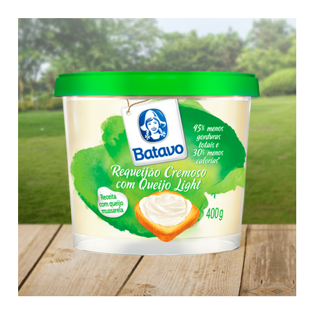 Requeijão light batavo pt 400g