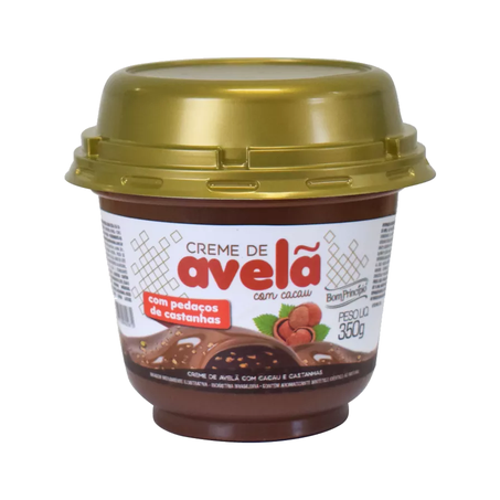 CREME DE AVELÃ PEDAÇOS DE CASTANHAS BOM PRINCÍPIO