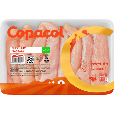Filezinho Sassami Copacol 600g - Resfriado