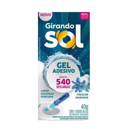 Gel adesivo sanitário girando sol frescor marinho 40g