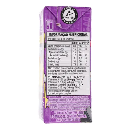 Leite fermentado elege uva 160g 360-8