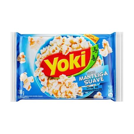 Pipoca de Microondas Yoki Manteiga Suave Embalagem 100G