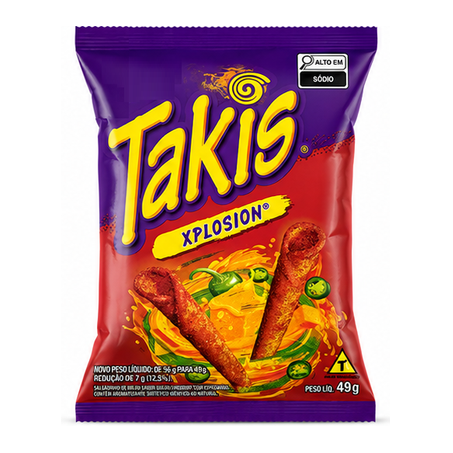 SNACKS TAKIS XPLOSION SABOR QUEIJO PICANTE 49G