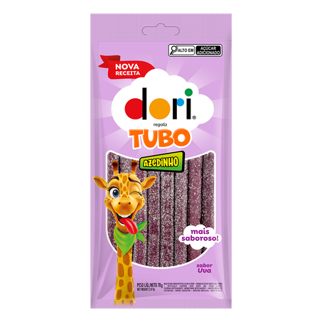 Bala tubo ácido dori uva 70g