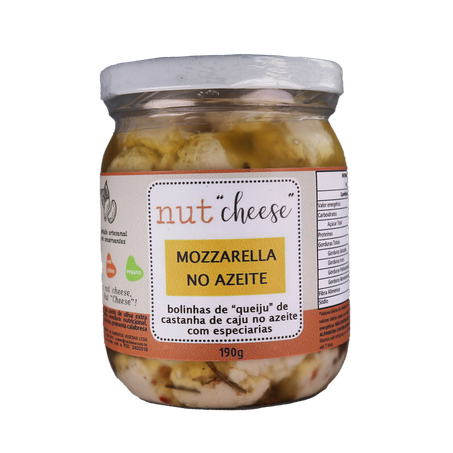 QUEIJO VEG MOÇARELLA NO AZEITE 200ML - NUTCHEESE