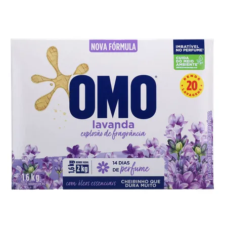 Lava Roupas em Pó Omo Lavanda 1,6Kg 360-0