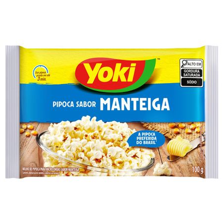 Pipoca popcorn de manteiga yoki 100g