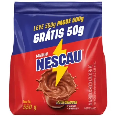 ACHOCOLATADO NESCAU SACHE 550 G GRATIS 50 G       