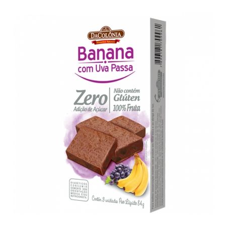 Bananada dacolonia 84gr zero c.uva passa
