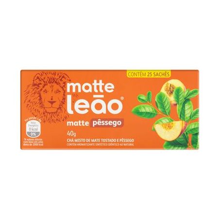 CHA MATTE LEAO 25 SAQ. PESSEGO