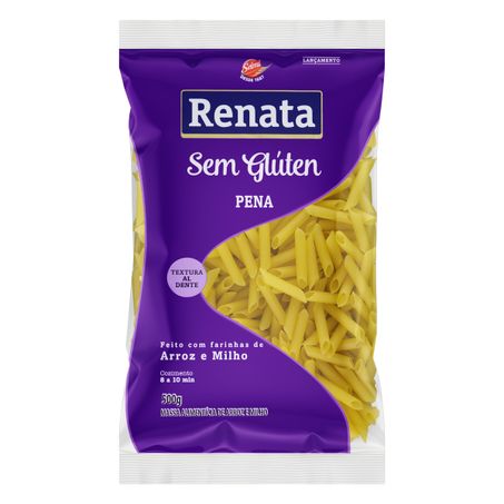 MACARRÃO DE MILHO E ARROZ PENA SEM GLÚTEN RENATA