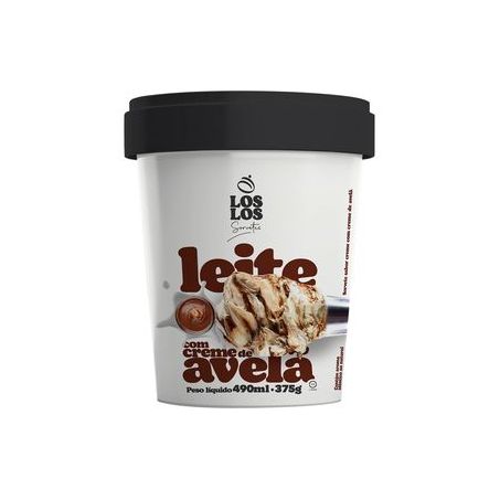 Sorvete Leite com Creme de Avelã Los Los Pote 490ML