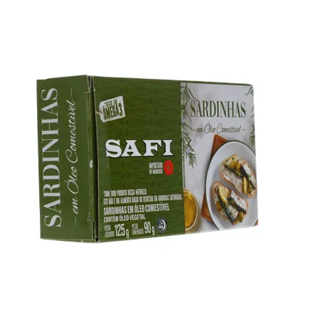 SARDINHA IMPORTADA MARROQUINA SAFI COM ÓLEO CAIXA 125G 360-31