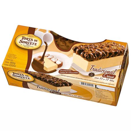 Torta De Sorvete Com Calda 900g