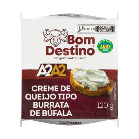 Creme Queijo Bom Destino 120g Burrata De Bufala