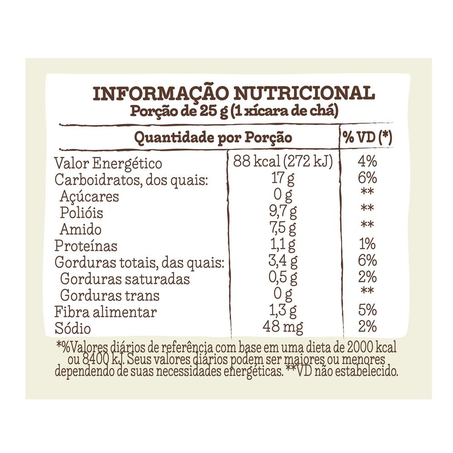Pipoca Doce Pronta mãe terra Brigadeiro Zero Açúcar 35 g 360-2