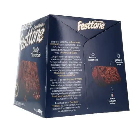 Panettone festtone duplo chocolate 400g 360-24