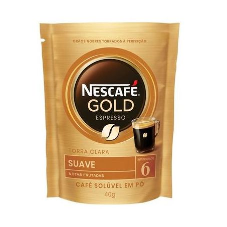Café solúvel nescafé gold espresso intensidade 6 sachê 40g