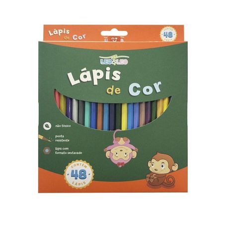 Lapis De Cor Leo & Leo C/48 Gde Sextavado Flex Ecologico