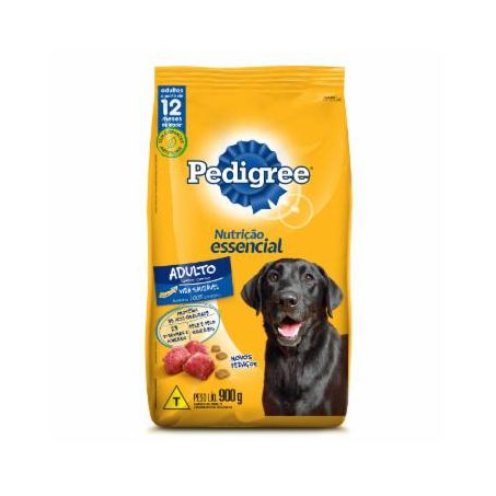 Racao pedigree adultos 12+ carne 900g