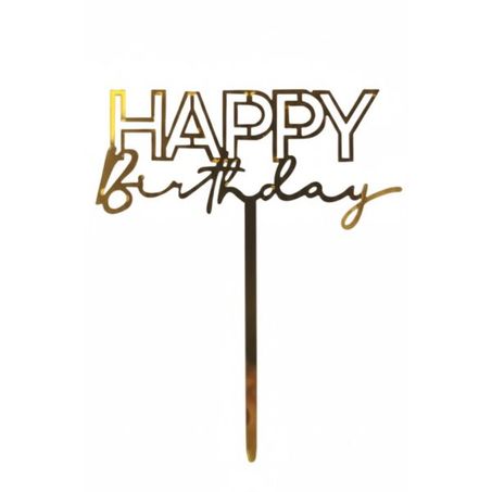TOPO DE BOLO HAPPY BIRTHDAY TRABALHADO