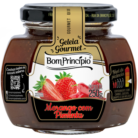 GELÉIA BOM PRINCIPIO GOURMET MORANGO/PIMENTA 250G