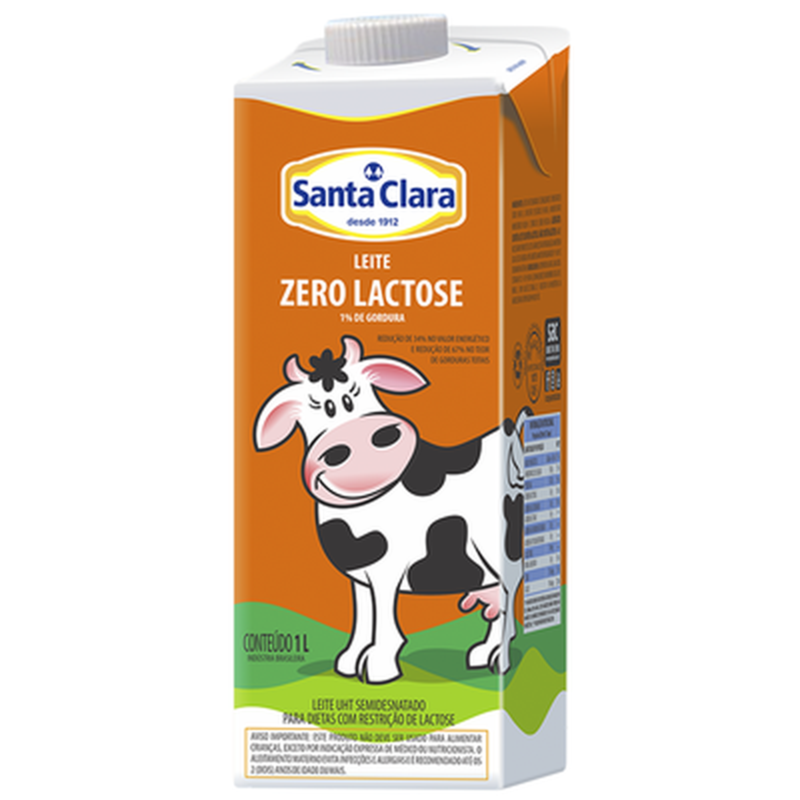 LEITE ZERO LACTOSE SEMIDESNATADO SANTA CLARA 1L