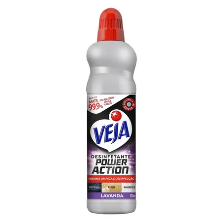 Desinfetante Veja Power Action Lavanda Frasco 500ml 
 