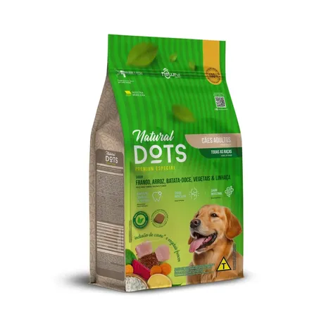 Racao Natural Dots Caes1kg Rpm Frango e Vegetais