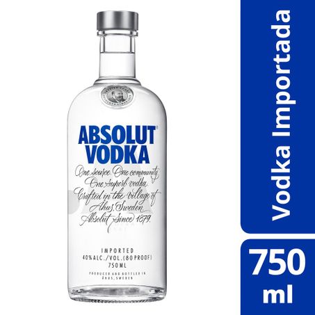 Vodka Destilada Absolut
