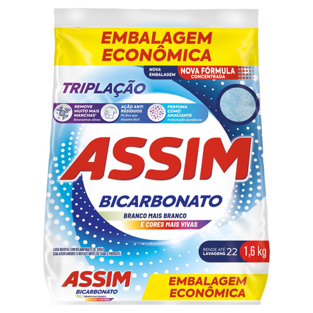 Sabão em Pó Assim 1,6kg - Triplação - Sachê