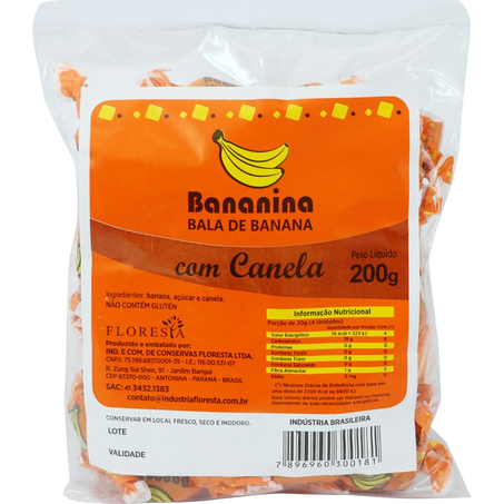 Bala Bananina 200g - Canela