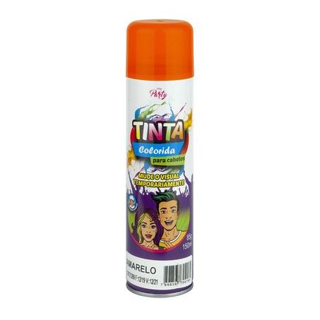 Tinta colorida para cabelo amarelo neon