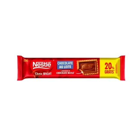 Bicoito Nestlé Choco Biscuit Chocolate Ao Leite 20% Grátis 78gr