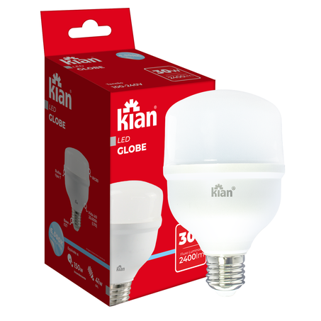 LÂMPADA KIAM LED GLOBE 30W BRANCA FRIA