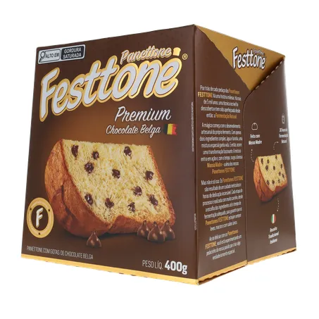 Panettone Festtone Premium Chocolate Belga 400g 360-21
