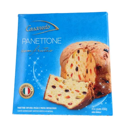 PANETTONE CASAREDO COM FRUTAS CRISTALIZADAS CAIXA 400G 360-19