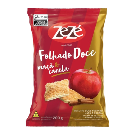 BISCOITO ZEZÉ FOLHADO MAÇÃ/CANELA 200G