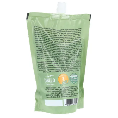Sabonete líquido bello erva doce sachê com tampa 450ml 360-17