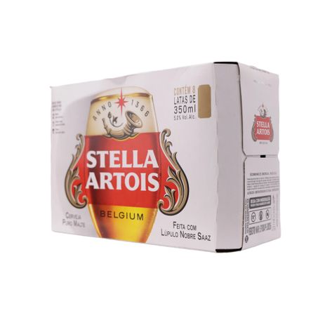 Cerveja stella artois 350ml c/8 und 360-6