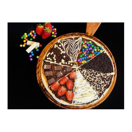 Pizza chocolate amendoim e morango zaccaron 750g