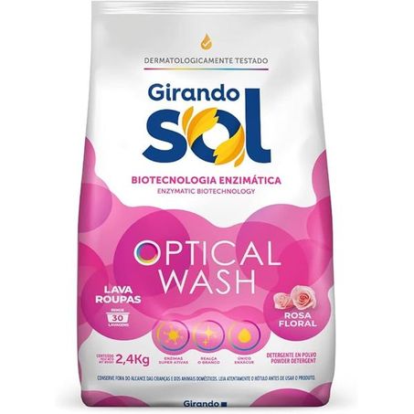 Lava Roupa Girando Sol 2.4kg Sache Rosa Floral