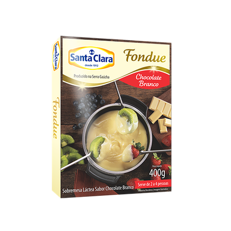 Queijo santa clara fondue choc bco 400g