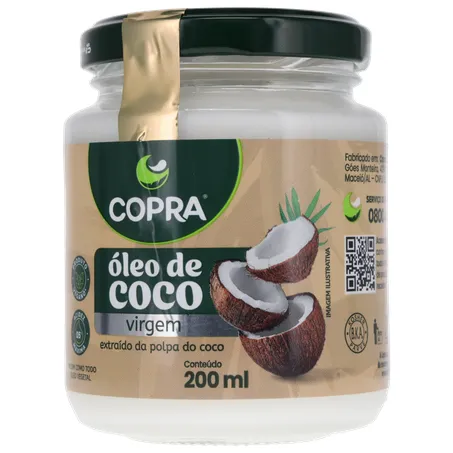 Oleo de coco copra virgem 200ml 360-2