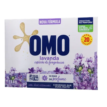 Lava Roupas em Pó Omo Lavanda 1,6Kg 360-1