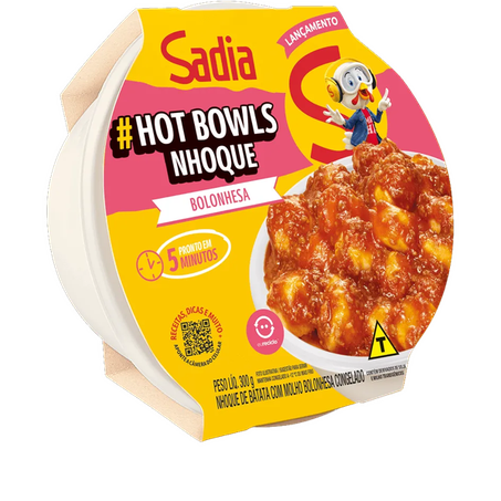 Nhoque molho bolonhesa hot bowls sadia 300g