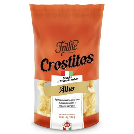 Pao Aperitivo Fattile 100g Crostitos Alho