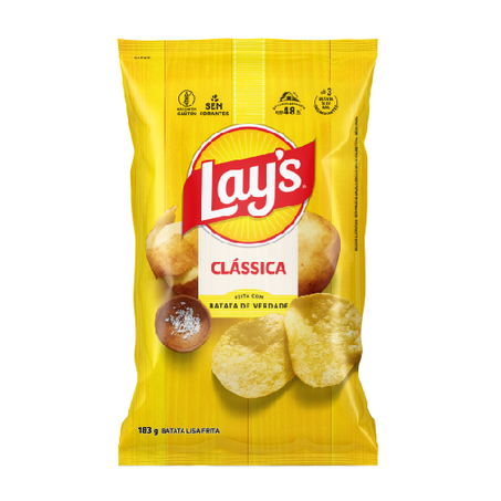Batata Chips Lays Clássica 183g